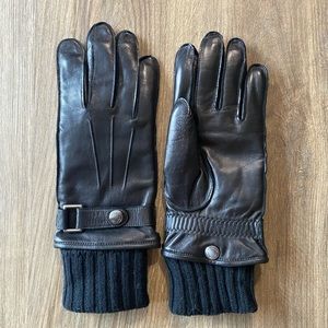Coach Leather Driving Gloves w/ Wool & Cashmere